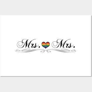 Mrs. & Mrs. Lesbian Design Posters and Art